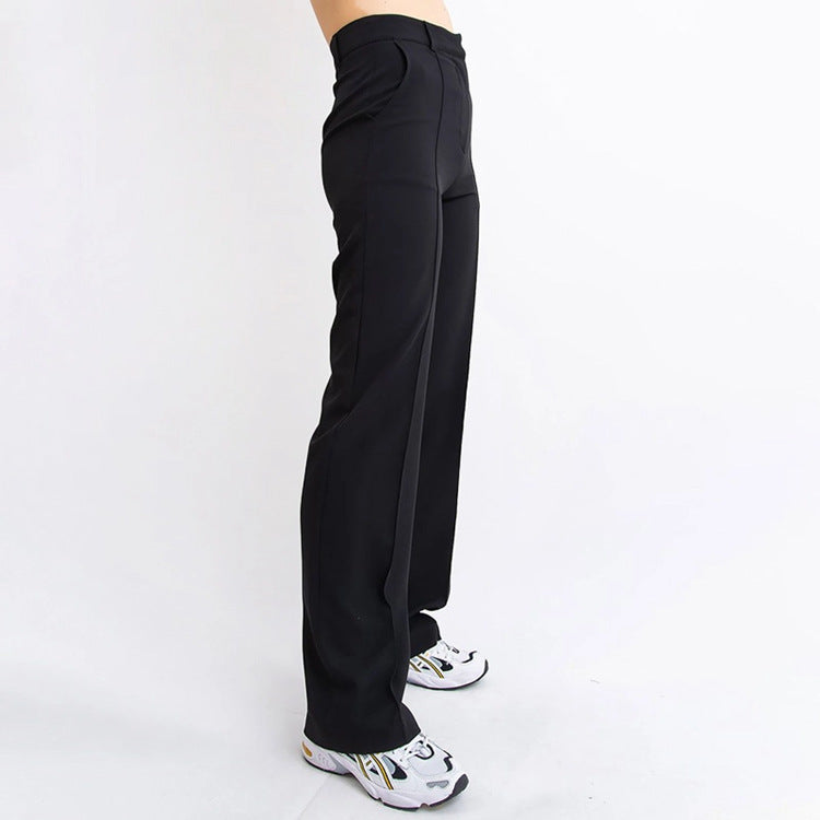 Pantalones rectos ajustados flexible