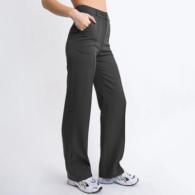 Pantalones rectos ajustados flexible