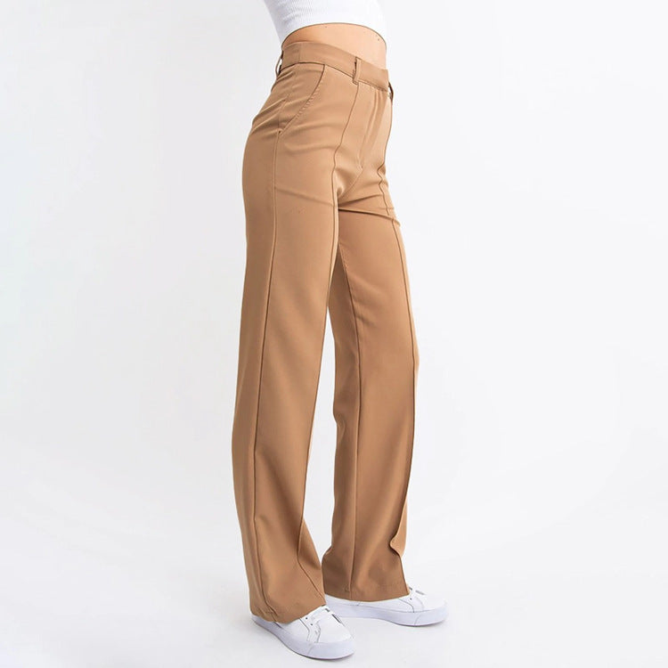 Pantalones rectos ajustados flexible