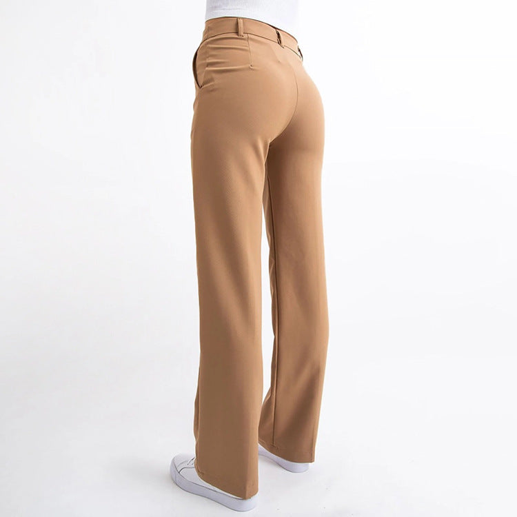 Pantalones rectos ajustados flexible