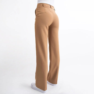 Pantalones rectos ajustados flexible