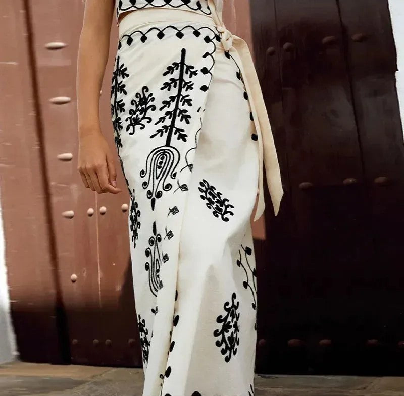 Camilla - Conjunto estampado Top y Falda