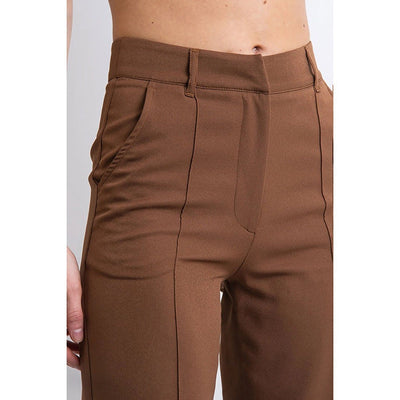 Pantalones rectos ajustados flexible