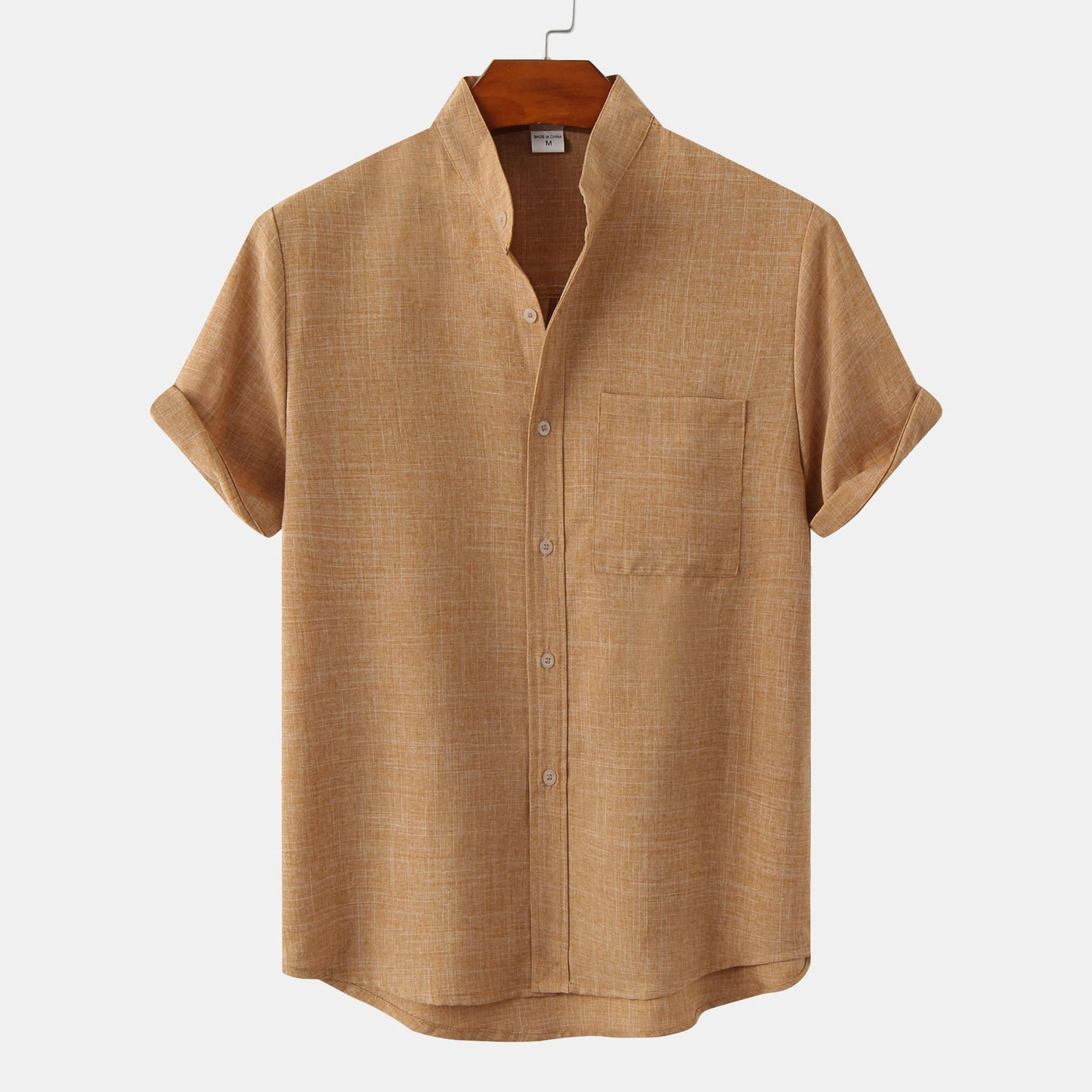 Lenoir™ | Camisa de algodón lisa con botones