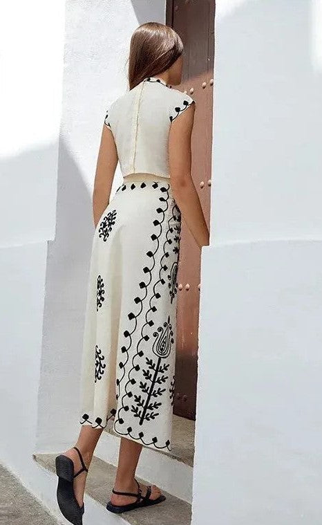 Camilla - Conjunto estampado Top y Falda