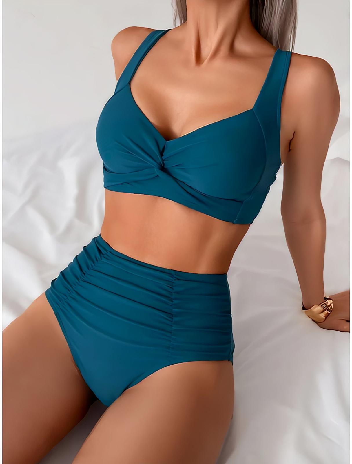 Nicole - Bikini con tejido fruncido