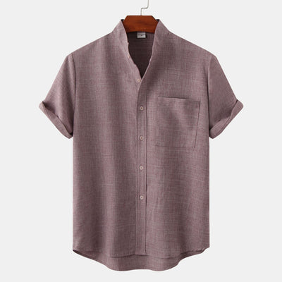 Lenoir™ | Camisa de algodón lisa con botones